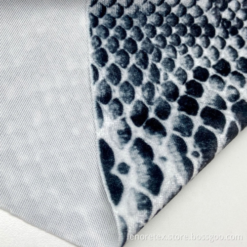 Digital Print Knit Polyester Stretch Korean Velvet Fabric